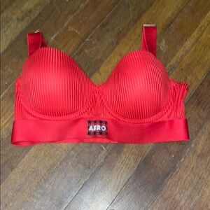 Aeropostale Vibrant Red Ribbed Bra